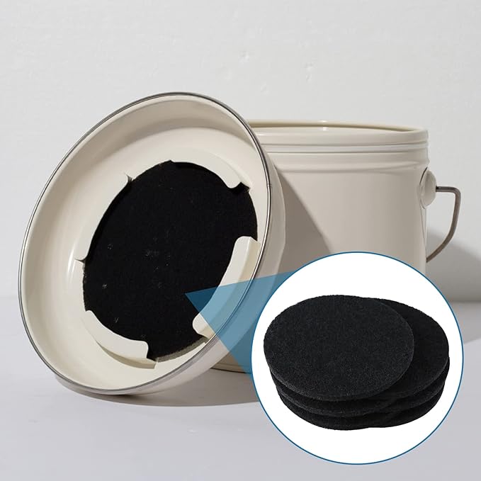 Eagles 6 Pack Charcoal Filters for Compost Bucket, 6.5 Inch Double Thinck 0.4 Inch Compost Filters for Countertop Bin, Round Activated Carbon Filter Bio Bucket Filter Universal Size