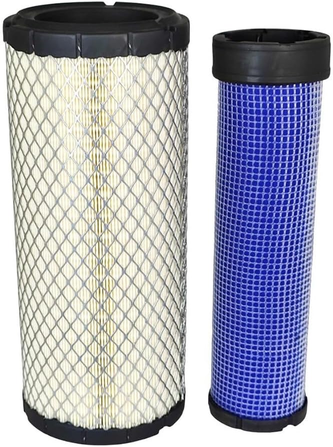 Air Filter Kit for Kubota-M5700 MX5000 MX5100 M4900 M5400, Fits R2401-42280 R1401-42270, Waterproof Treatment, Blocks 5-Micron Particles, Sealing Ring Interface, Leak-Proof Installation