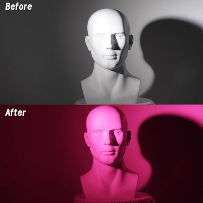 Lystaii 9pcs Gel Light Filter Color Correction Colored Overlays Transparent Color Film Lighting Gel Filter Plastic Sheets Correction 11.7 by 8.3 Inches for Film Video, Photo, Stage (Rose Red)