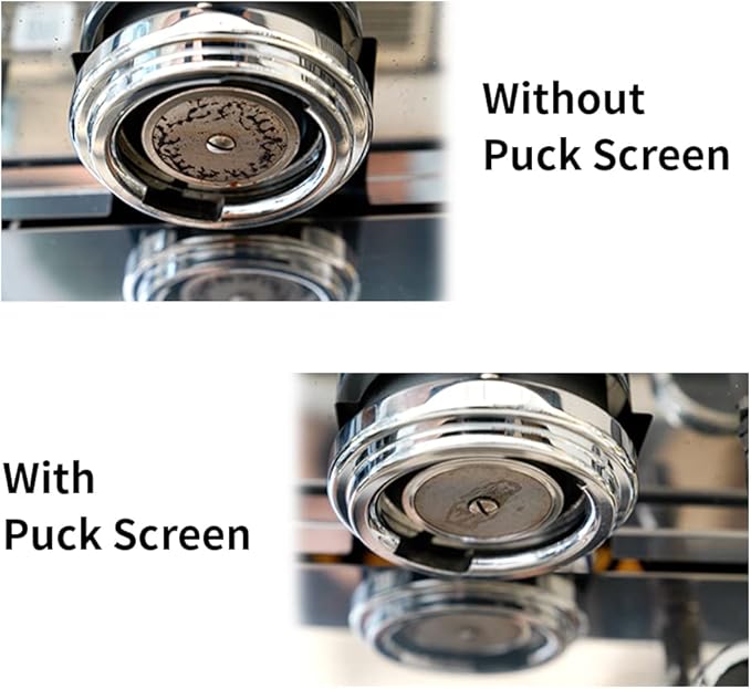 watchget 53mm Espresso Puck Screen Lower Shower Screen 1mm Thickness 150μm Metal Coffee Filter 316 Stainless Steel Reusable Espresso Screen for 54mm Portafilter Filter Basket(53mm(1mm thick))