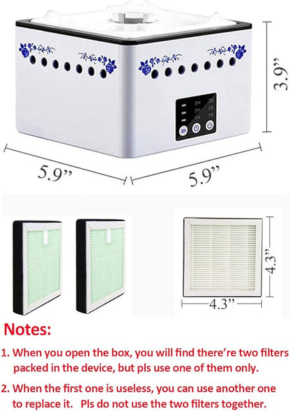 Portable HEPA Filter Air Purifier 3 in 1 with 8000mAh Battery for Smokers, Second Hand Smoke, Pets, PM 2.5 Purification