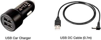 JVC KS-GA100 Car Air Purifier Portable USB Power Input HEPA Filter 3-Stage Filtration Motion Activated Controls Black