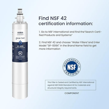 GLACIER FRESH Replacement for RPWFE, RPWF (Built-in CHIP) Refrigerator Water Filter, Compatible with GFE28GYNFS, GFE28GELDS, PFE28KELDS, PFE28KYNFS, GFD28GELDS, PWE23KELDS, PWE23KMKES, 3 Pack