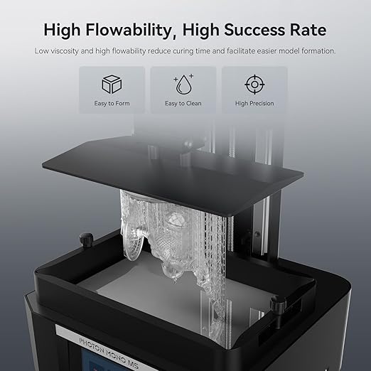 ANYCUBIC ABS-Like Resin Pro 2, Upgraded 8K 3D Printer Resin with Enhanced Strength and Toughness, High Precision, Low Odor, Wide Compatibility for All LCD 3D Printers (Clear, 1kg)