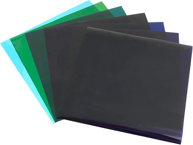 Selens 20pcs Color Gel Filter for Lighting Effect, 10x10 Inches Photography Color Correction Kit for Photo Video Studio, 20 Assorted Colors, Lighting Filters Transparent Color Sheet Filter Sheet Gels