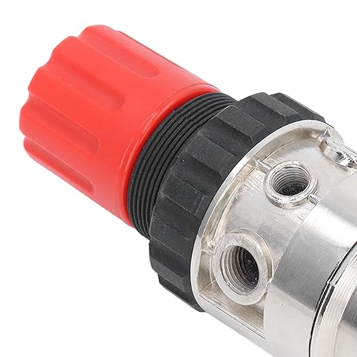 Oil Water Separator Filter Pressure Regulator, Air Compressor Filter with 1/2in NPT, Zinc Alloy Shell for Airbrush and Pneumatic Tools, Manual Drainage Design for Stable Air Flow
