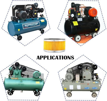 4PCS Air Compressor Intake Paper Filter Elements Piston Type Replacement Filter Element Accessories HE014