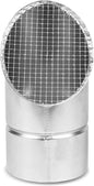 Repa Market 4” Inch Outlet Vent Cover with Mesh - Round Outdoor Air Take-Off with Steel Screen – Angled Galvanized Steel Exhaust End Cap with Rain Cover