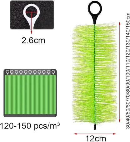 Stainless Steel Filter Brushes - High-Efficiency Biofiltration Media for Aquarium, Pond, and Koi Tank Cleaning