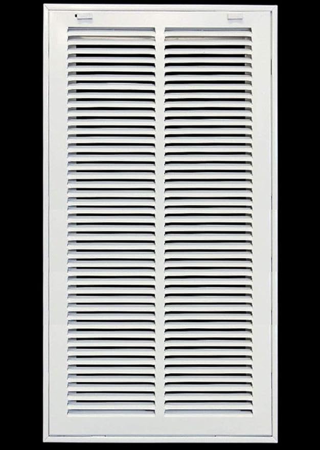 HVAC Premium 12 x 34 Duct Opening Steel Return Air Filter Grille, for 1-inch Filter, Removable Door, Flat Stamped HVAC Vent Cover Grille, Outer Dimensions 14.5 x 36.5