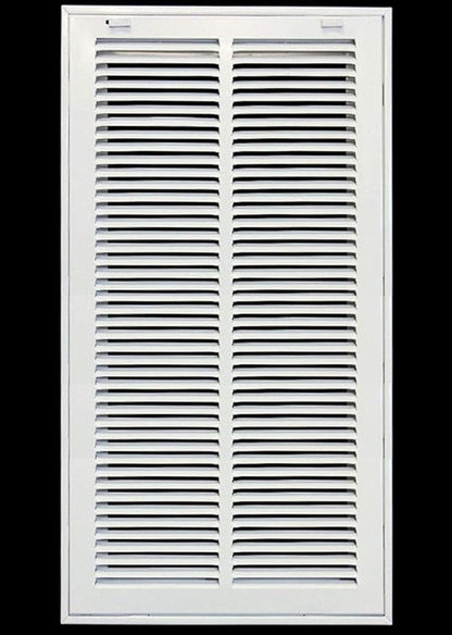 HVAC Premium 12 x 34 Duct Opening Steel Return Air Filter Grille, for 1-inch Filter, Removable Door, Flat Stamped HVAC Vent Cover Grille, Outer Dimensions 14.5 x 36.5