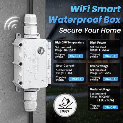 16A Outdoor Waterproof Control Pool Filters Garden Pumps - Voice Activated & Real-Time Monitoring