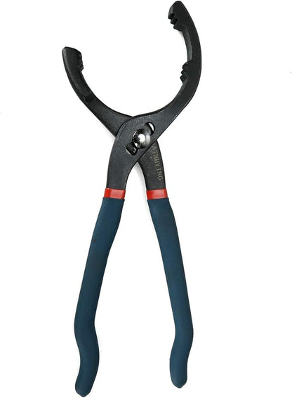 12" Oil Filter Pliers, Adjustable Oil Filter Wrench, Universal Oil Filter Removal Tool No Slipping for Engine Filters, Conduit, Fittings, Straight Head