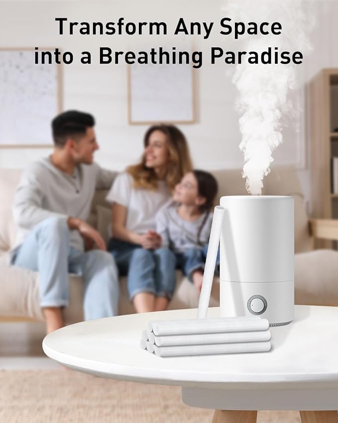 Pawfly 80 Pcs Humidifier Sticks, 4 Inch Mini Humidifier Filter Replacement Wicks, Humidification Equipment Cotton Refill Rods, Small Portable USB Humidifier Sticks, Air Diffuser Pure Wicks