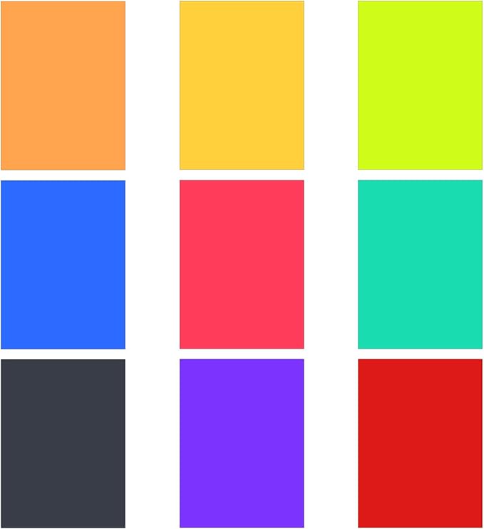 Lystaii 9pcs Gel Light Filter Color Correction Colored Overlays Transparent Color Film Lighting Gel Filter Plastic Sheets Correction 9 Colors 11.7 by 8.3 Inches for Film, Video, Photo, Stage