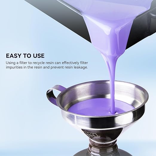 ELEGOO 3D Stainless Steel Funnel, Resin Metal Funnel Filter Cup for MSLA/DLP/LCD Resin 3D Printer