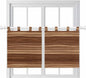 Brown Western Kitchen Curtains 24 Inch Length, Small Window Curtains Tab Top, Vintage Farmhouse Wood Barn Door Light Filtering Short Window Treatments Tier Drapes 27.5"x24" 2 Panel