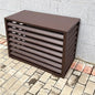 Aluminum Air Conditioner Cover Exterior Air Conditioning Unit Cover Air Conditioner Fence Screen Privacy Fence Trash Can Enclosure Outdoor Condenser Protective (Brown 110x60x80cm)