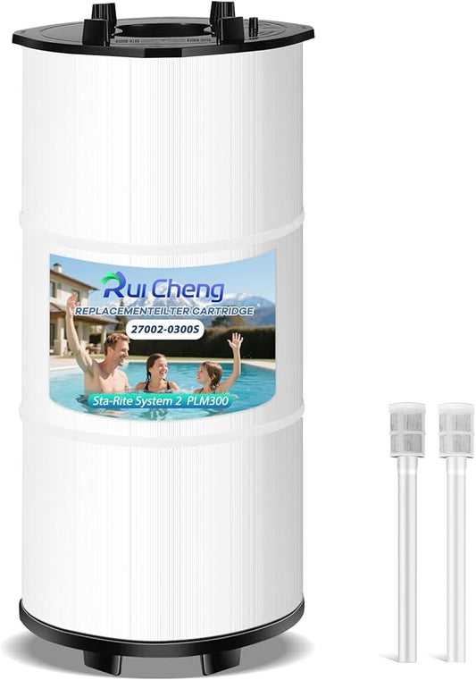 1 Pack 27002-0300S Pool Filter Replacement, Compatible with Sta-Rite 27002-0300S System 2 Modular Media PLM300 Pool and Spa D.E. Filter,300 ft² Filtration Area,2 Air Release Assemblies