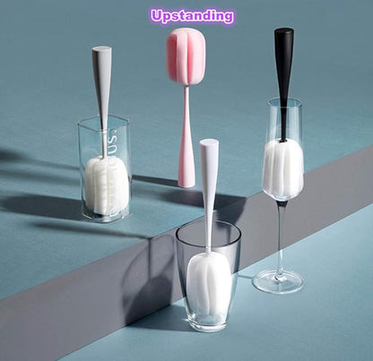 Long Handle Cup Bottle Cleaning Brush Sponge Pot Cleaner Scourer Washer(2pcs)