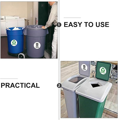 Waste Sorting Decal for Bins Reminding Stickers for Kitchen Garbage Can Labels