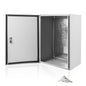 Electrical Box 24 x 16 x 12 Inch Indoor Outdoor Electrical Enclosure Box Steel Junction Box Wall Mounted Universal Electrical Project Box with Safety Locks and Mounting Plates