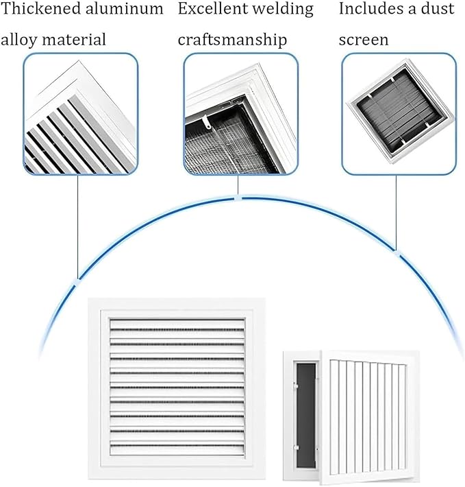 Decorative Return Air Grille Cover, Wall/Ceiling Vent Cover with Adjustable Design, Durables & Easy-to-Install for Home & Office, Cold Air Return Vent Cover(10x14in (25x36cm))