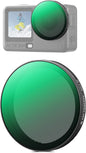 K&F CONCEPT Snap On Variable ND Filter Compatible with DJI Osmo Action 6, ND4-32 Limited Stops Neutral Density Light Reduction Filters Multi-Coated HD Optical Glass Action Camera Accessories