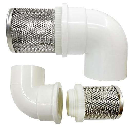 Cotonlake1 inch Stainless Steel Filter Cover Connected to 90 degree elbow 1" /DN25 PVC Water Pipe, Suction Strainers Used to Remove Debris and Reduce Solid Entry (1pcs)