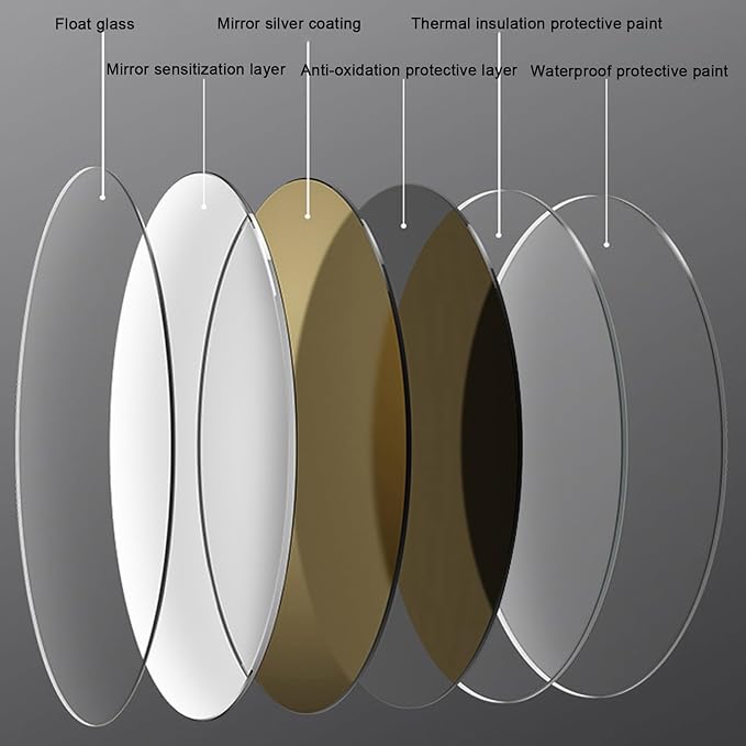 Bathroom Led Mirror ，Bathroom Mirror with LED Lights，LED Mirror for Bathroom，Backlit Bathroom Mirror ，with Touch Sensor/Demister pad，Shatterproof，Adjustable Lights(A,H100*W60cm/H39.4*W23.6IN)