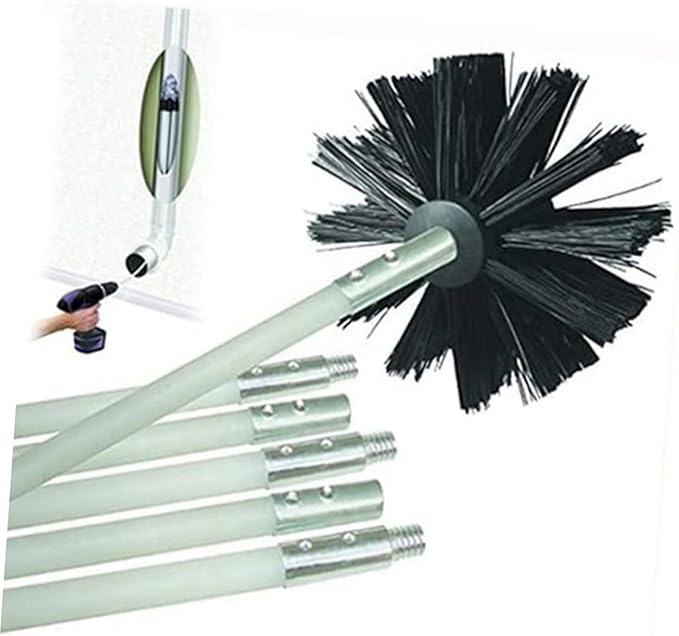 Garneck 2pcs Dryer Brush Chimney Cleaner Tool Pipe Cleaners Bulk Scrubber Brush for Air Duct Cleaning Home Cleaning Supplies