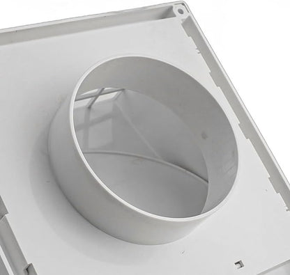 ABS Exterior Wall Ventilation Grille with Valve for Kitchen Bathroom Range Hood Duct Outlet 100mm 125mm 150mm Pipe Connection Weatherproof Air Exhaust(100MM)