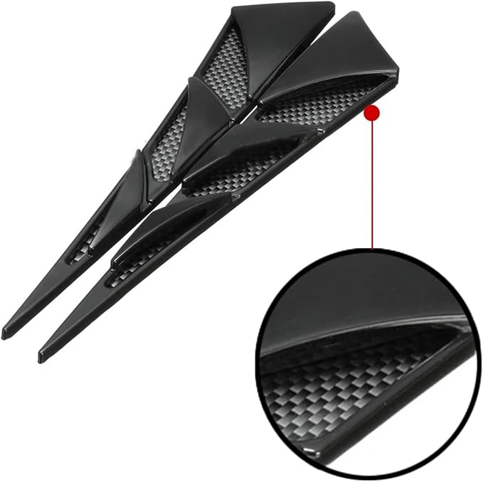 2pcs Car Vent Cover Stickers Car Air Flow Intake Bonnet Styling Stickers Car Body Decorative Strip Auto Exterior Accessories