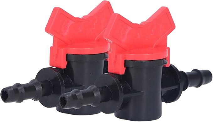 Regulator ABS Plastic Liquid Control Stop Valve for Domestic Water Pumps Solar Water Heaters Construction Sites 2PCS Straight Through Valve (8MM regulator)
