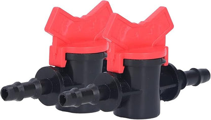 Regulator ABS Plastic Liquid Control Stop Valve for Domestic Water Pumps Solar Water Heaters Construction Sites 2PCS Straight Through Valve (8MM regulator)