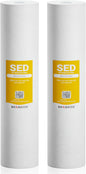 Max Water 1 Micron 20 x 4.5 Sediment Water Filter Cartridge - Whole House Water Filter Replacement Cartridge for Well Water System Compatible with DGD-5005-20, FP25B, AP810-2, FPMB5-20, 2-Pack
