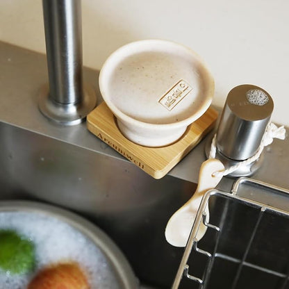 ON:GI Kitchen Soap Bar – Eco-Friendly Solid Dish Soap | Handmade in Korea | Zero Waste, Plastic-Free | Cold Process | Skin-Safe Natural Cleanser for Dishes (Leaf)