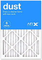 AIRx DUST 14x20x1 MERV 8 Pleated Air Filter - Made in the USA - Box of 6
