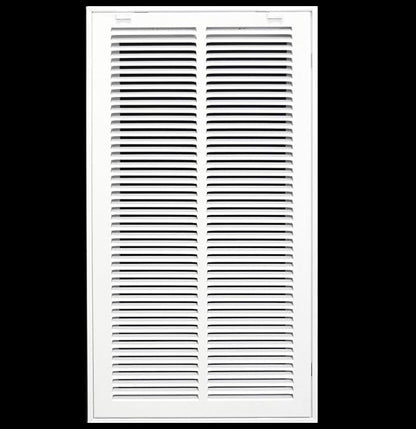 12" X 24 Steel Return Air Filter Grille for 1" Filter - Removable Face/Door - HVAC Duct Cover - Flat Stamped Face - White [Outer Dimensions: 14.5 X 25.75]