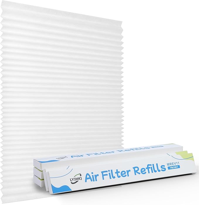 5 Pack 14x14x1 MERV 11 Air Filter Refills, Replaceable Filter Media only for 14x14x1 Reusable Frame (Frame Not Included)