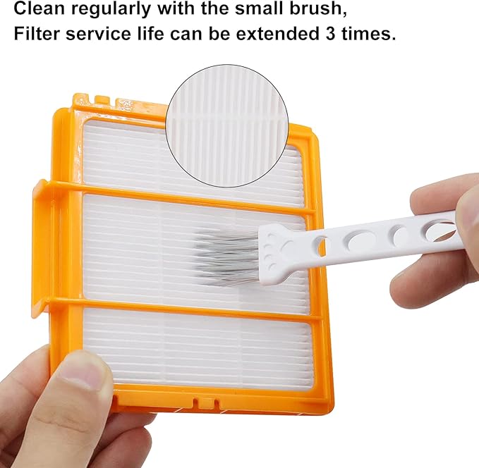 6-Pack Replacement Part for Shark AV2501AE RV2502AE AV2501S RV2520AOUS AV2510AOUS Smart AI Robot Vacuum Cleaner,4 x filters,2 x Pre-Motor Filter for shark av2501s filters