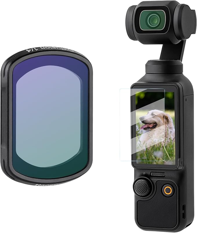 Haoge Magnetic Black Mist Filter 1/4 Effect Filter for DJI Osmo Pocket 3 Creator Combo,Lightweight Multi-Coated Lens,Softens Highlights & Reduces Contrast