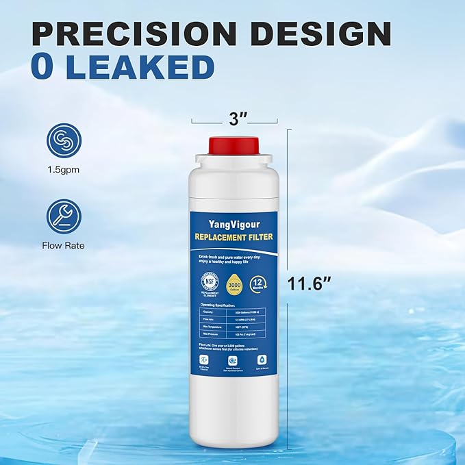 Water Filter Replacement Compatible with Elkay 51300C Water Filter, Compatible with EzH2O Filter, 51299C, 55898C, High Capacity 3000 Gallon (1 PACK)