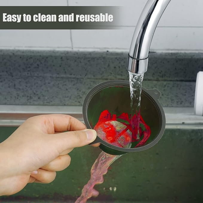 30 Pcs Paint Filter 100 mm Plastic Paint Strainer with Fine Nylon Mesh Reusable Industrial Nylon Filter for Oil, Water Based Oil Paints Food Residue