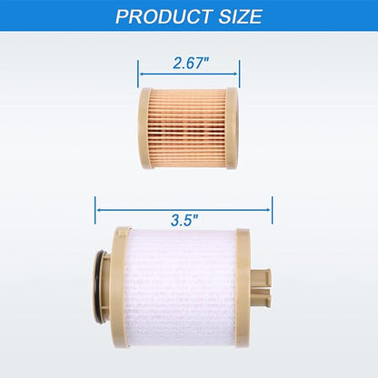 CARMOCAR replacement for Ford 6.0L 2003-2007 Diesel Fuel Filter 3 Pack includes lower lifter pump filter and upper fuel bowl filter FD4604 Ford F250 F350 F450 F550 F650 EXCURSION FD-4604 FD-4616