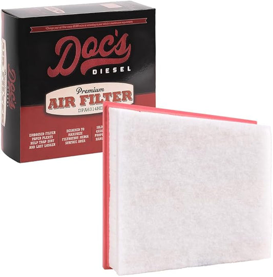 Doc's Diesel Engine Air Filter DPA10660 | Compatible with Chevrolet/GMC 6.6L Duramax 2500HD, 3500HD 2017-2019 | Replaces A3231C