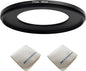 77mm Lens to 49mm Camera Lens Adapter 77mm to 49mm Step Down Ring Adapter Ring for All Brands of UV ND CPL, with Premium Lens Wiping Cloth 2 Pack (77mm-49mm)