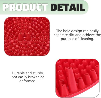 Bullet Car Wash Bucket Grit Trap Inserts, Vehicle Detailing Wash Filter for Remove Dust and Dirt, Automotive Cleaning Tool Fits 12 Inch Diameter Bucket, Universal for SUV RV Truck (Red)