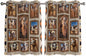 2 Panel Kitchen Cafe Curtains, Desert Camels Sunlight Filtering Nature Air Through, Home Decor Window Covering Tier Curtains for Bedroom Living Room Western Wildlife Brown Animals Country