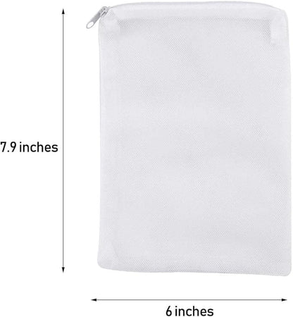 20 Pieces Aquarium Filter Bags Fish Tank Media Mesh Filter Bags Net Bag with Zipper for Charcoal Pelletized Remove Activated Carbon, Biospheres, Ceramic Rings